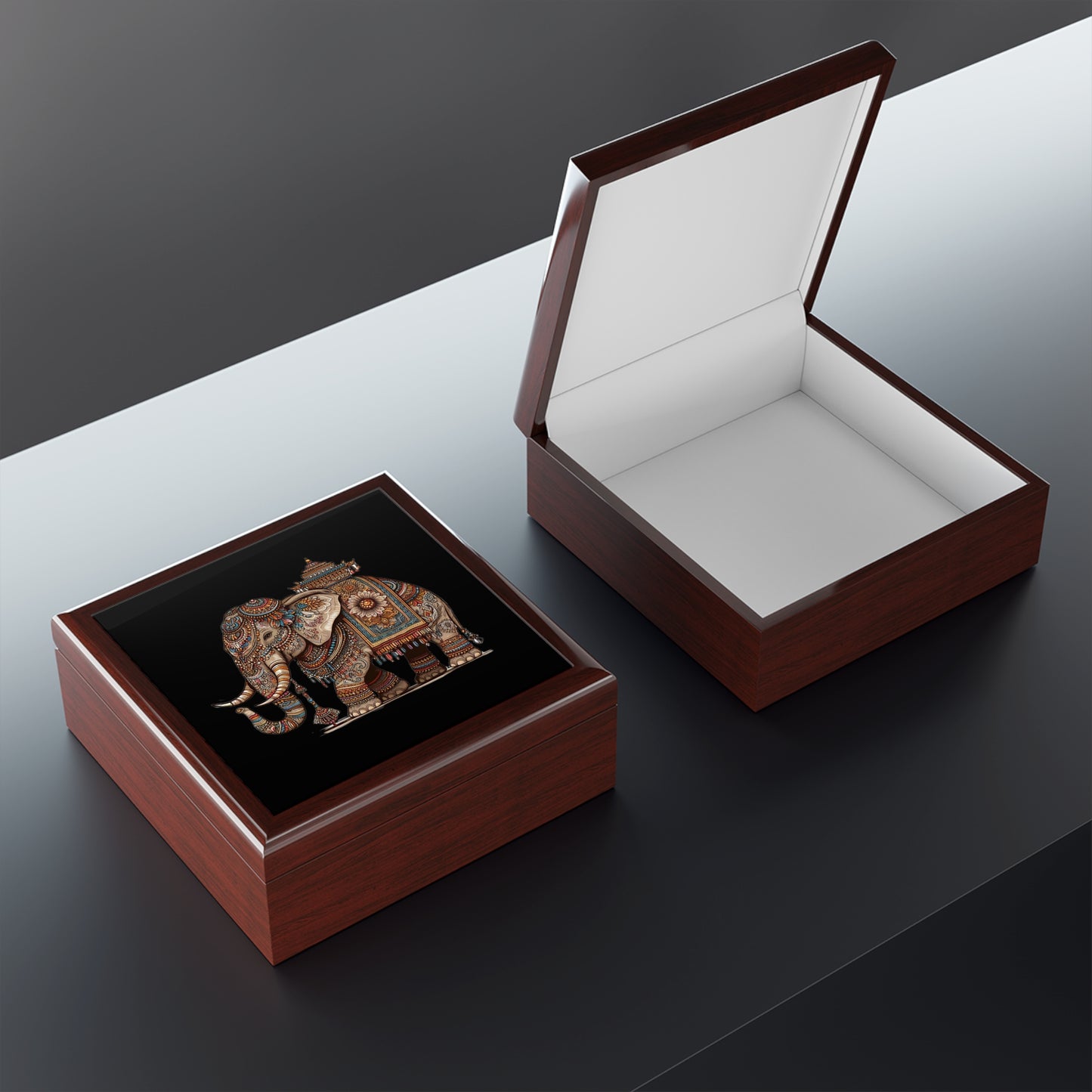 Ceremonial Indian Elephant Jewelry Keepsake Box