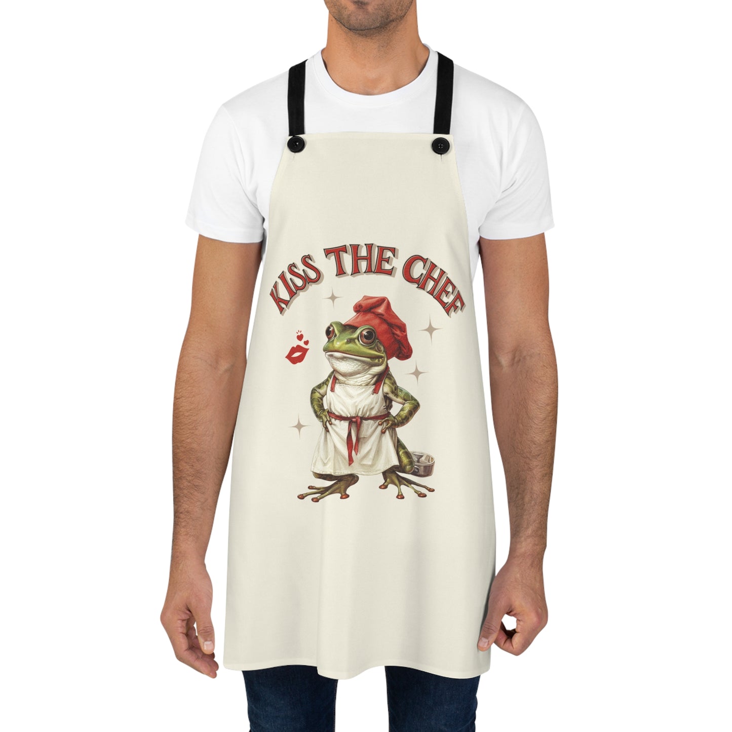 Kiss the Chef Frog Kitchen Apron