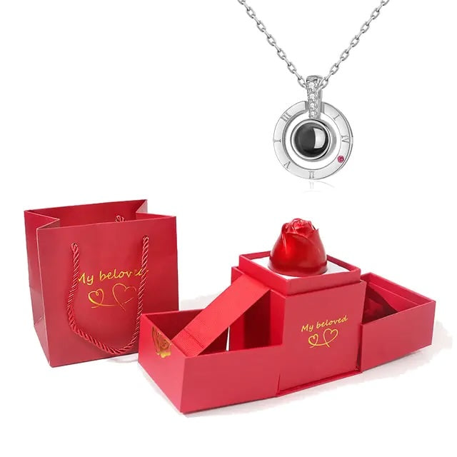Projection Necklace With Gift Box - I Love You in 100 languages - Tortuna