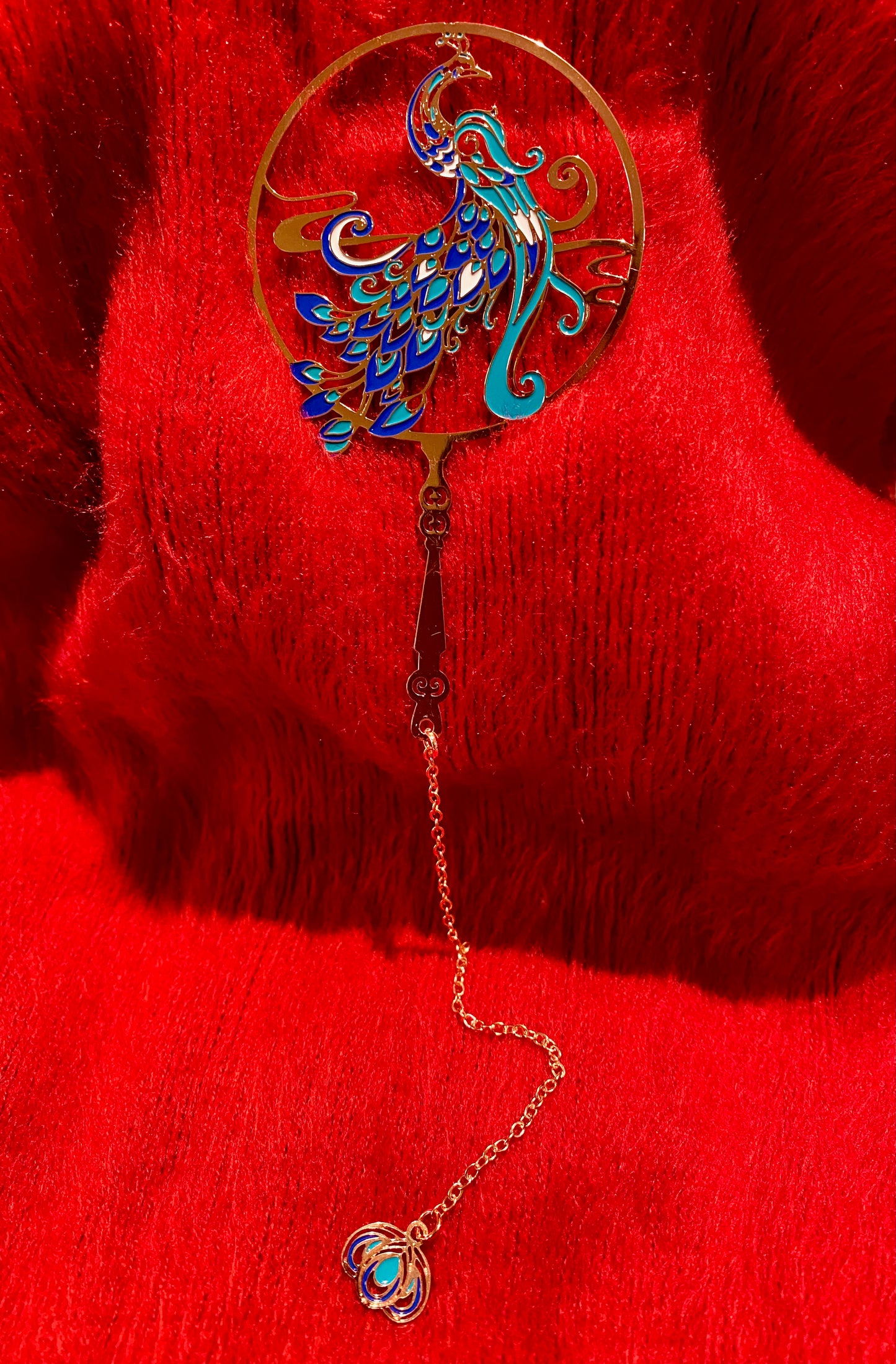 Peacock Metal Bookmark - Tortuna