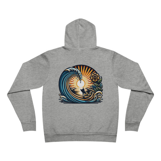 Surfer's Journey Unisex Back Design Pullover Hoodie