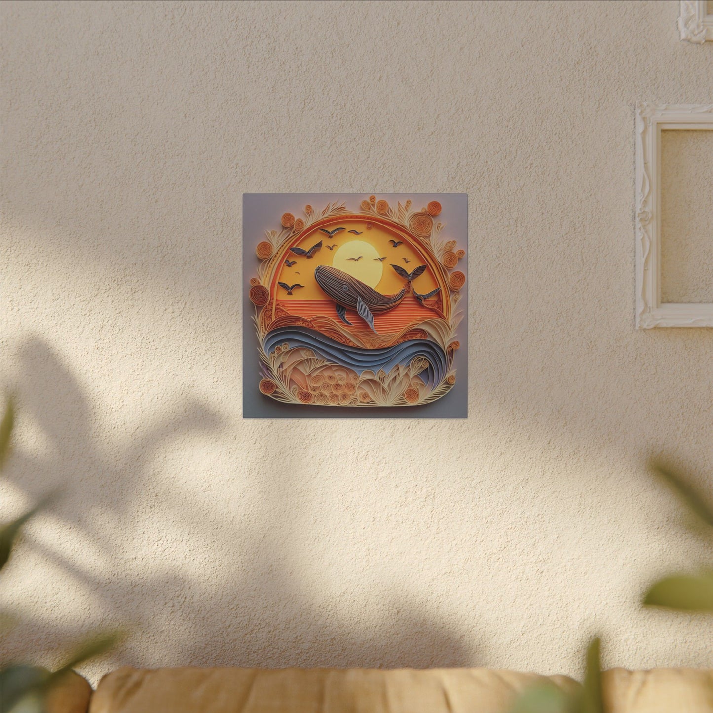 Whale Quilling Wall Decor