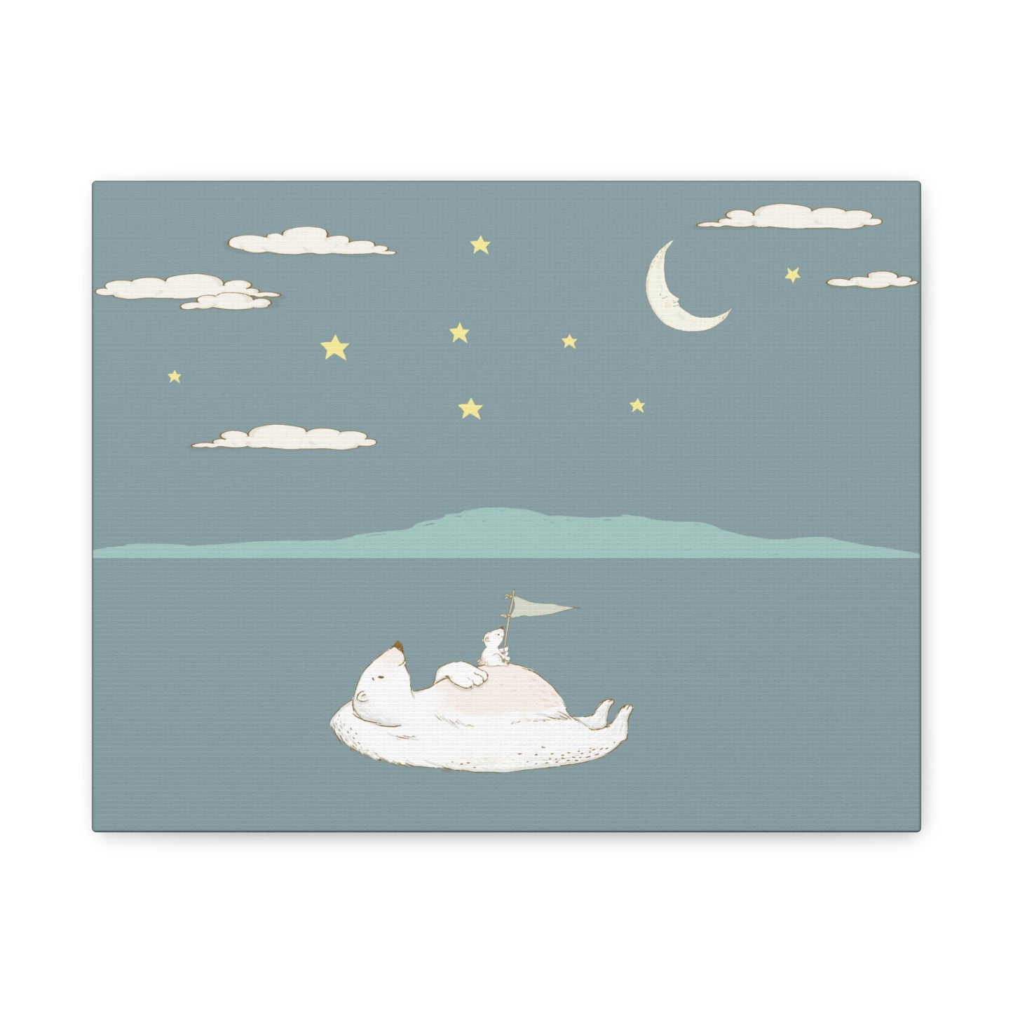 Polar Bear with Cub Whimsical Wall Decor