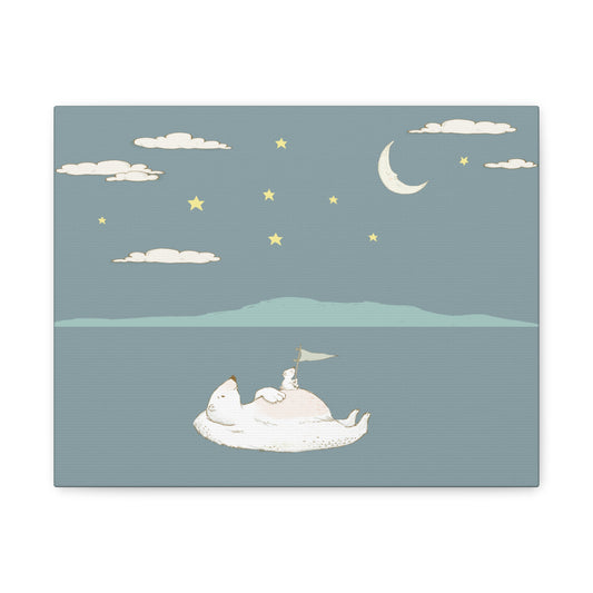 Polar Bear with Cub Whimsical Wall Decor