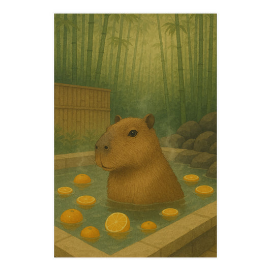 Japandi Capybara Poster - Scene 1