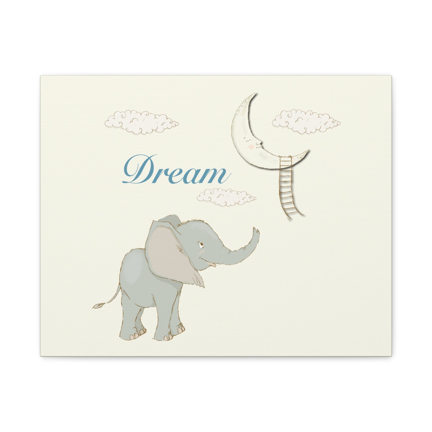 Elephant and Moon Canvas Gallery Wrap