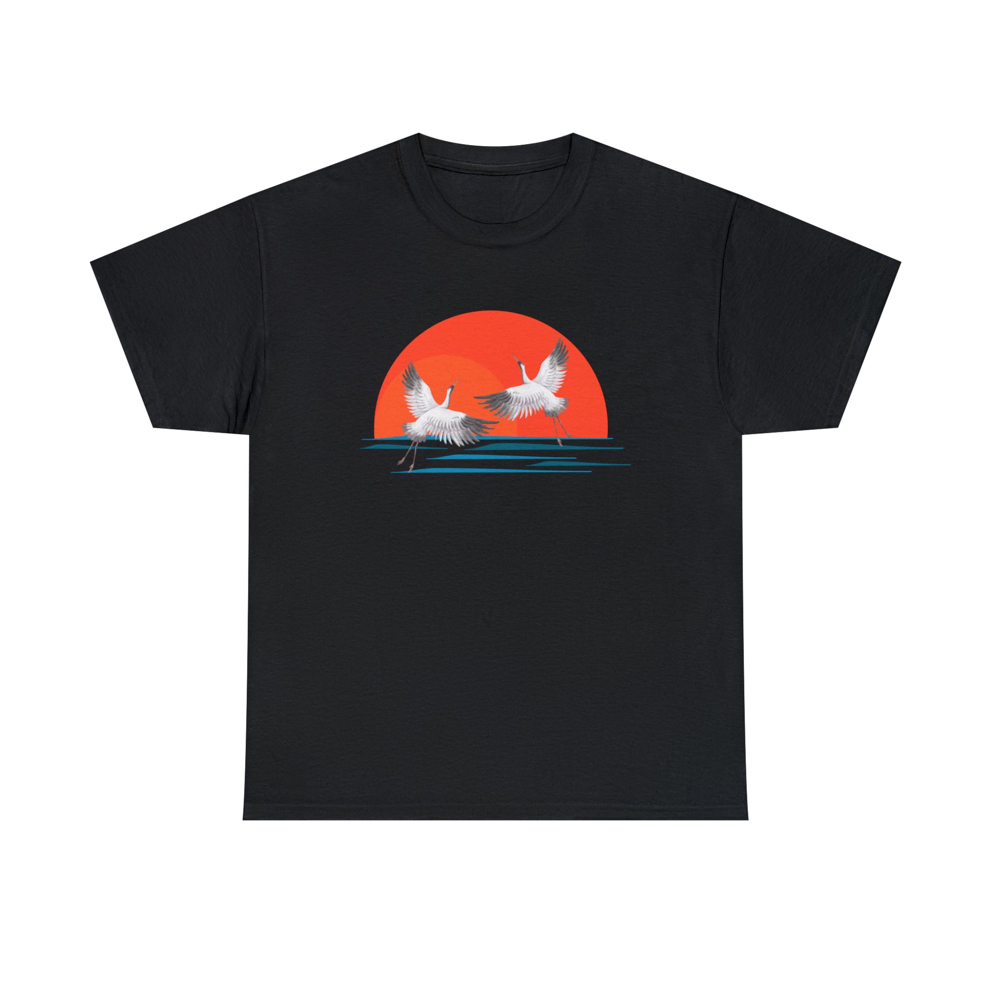 Good Omen T-shirt - Crane Sunrise - Tortuna