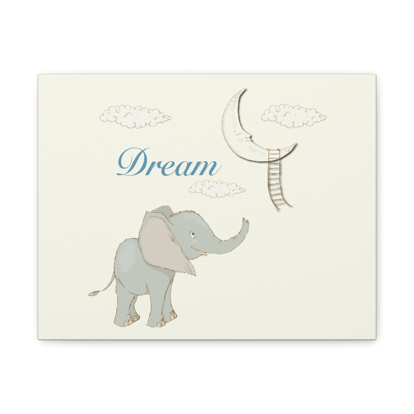Elephant and Moon Canvas Gallery Wrap