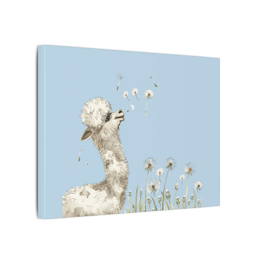 Llama with Dandelions in a Meadow Wall Decor