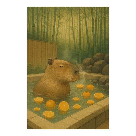 Japandi Capybara Poster - Scene 2