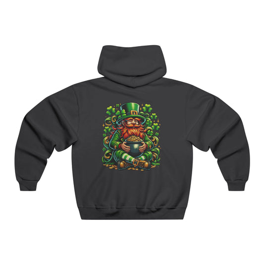 Men's Lucky Leprechaun Hooded Sweatshirt - Back Design