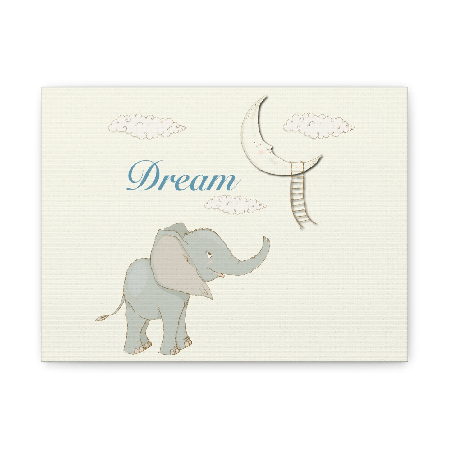 Elephant and Moon Canvas Gallery Wrap