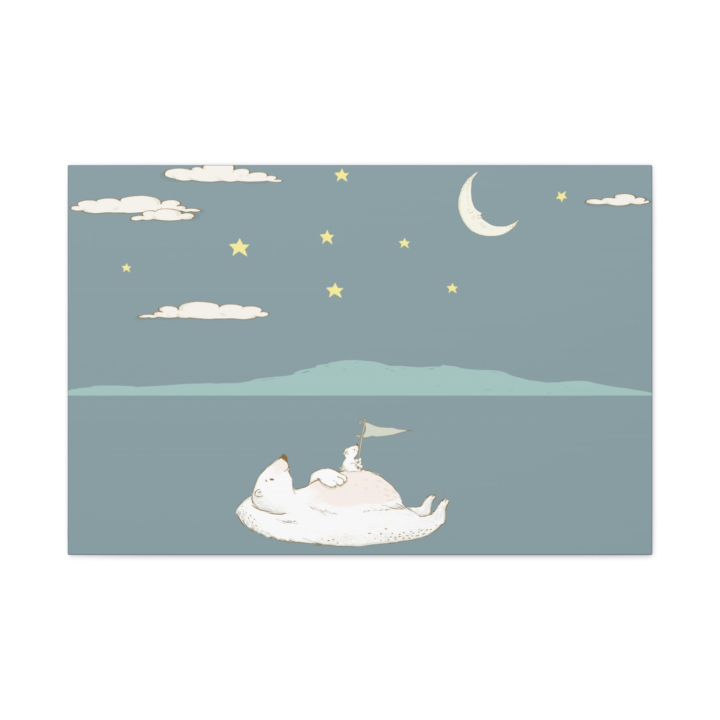 Polar Bear with Cub Whimsical Wall Decor