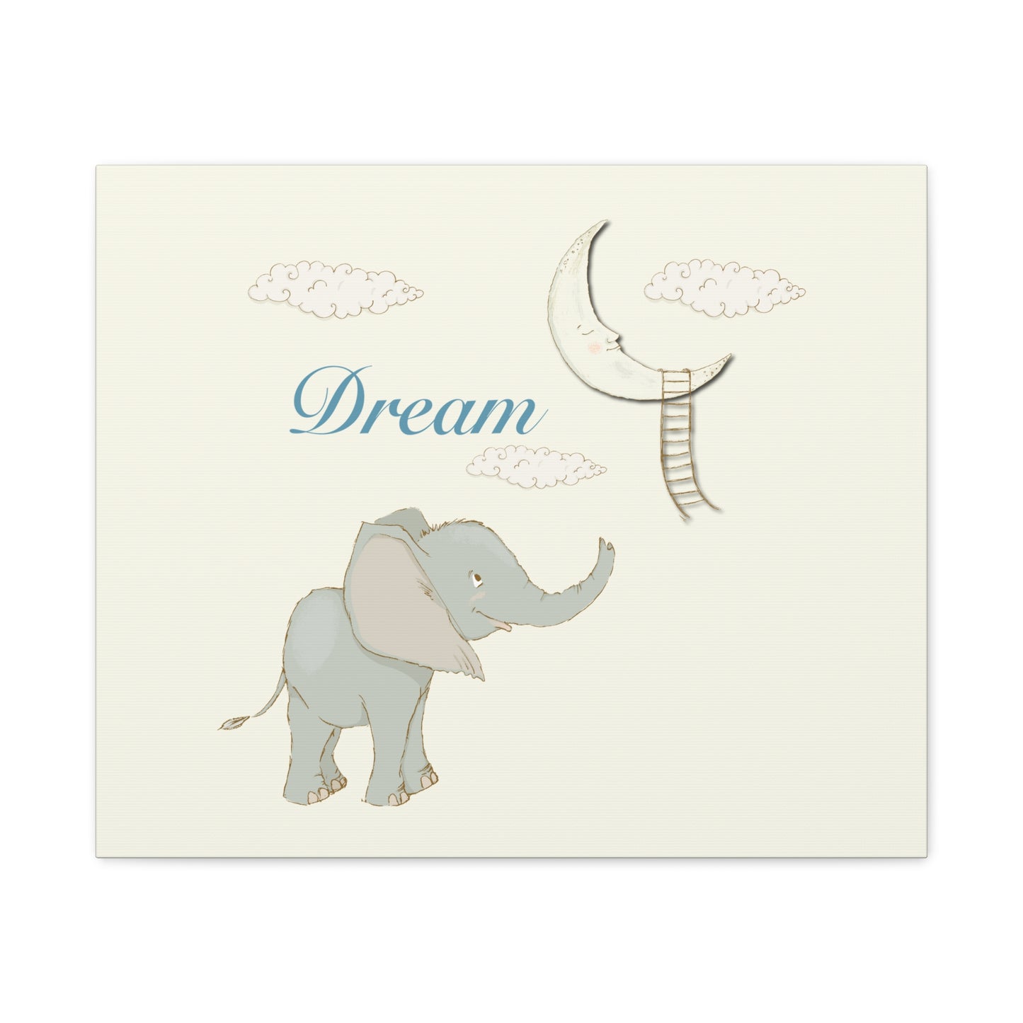Elephant and Moon Canvas Gallery Wrap