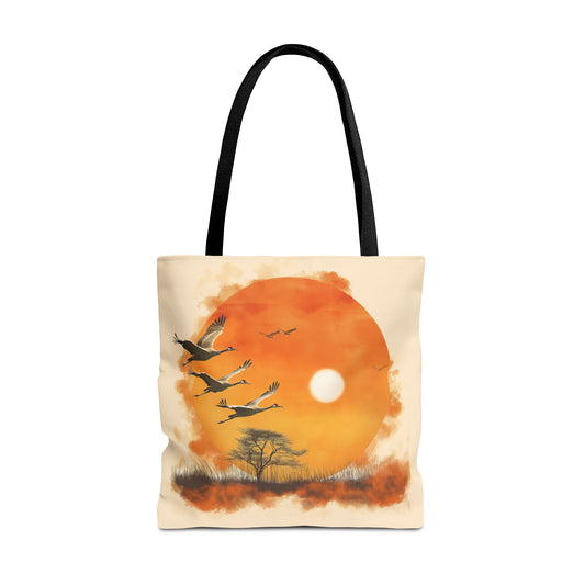 Flying Cranes Tote Bag