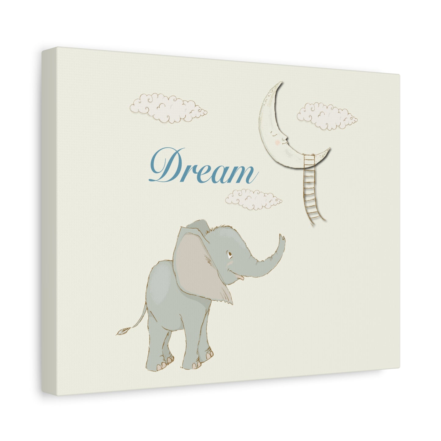 Elephant and Moon Canvas Gallery Wrap