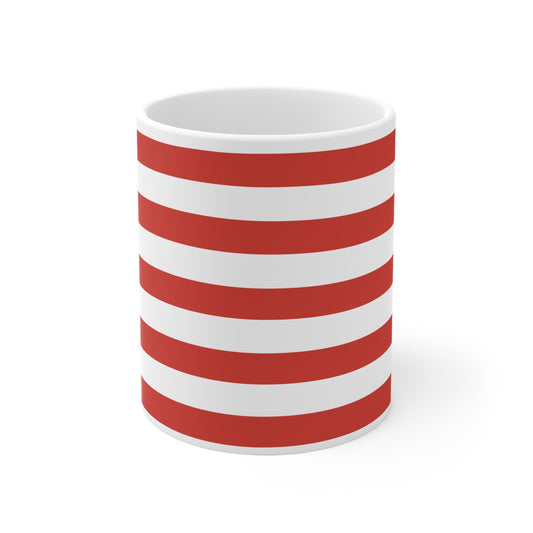 Candy Cane Striped Coffee Mug - Tortuna