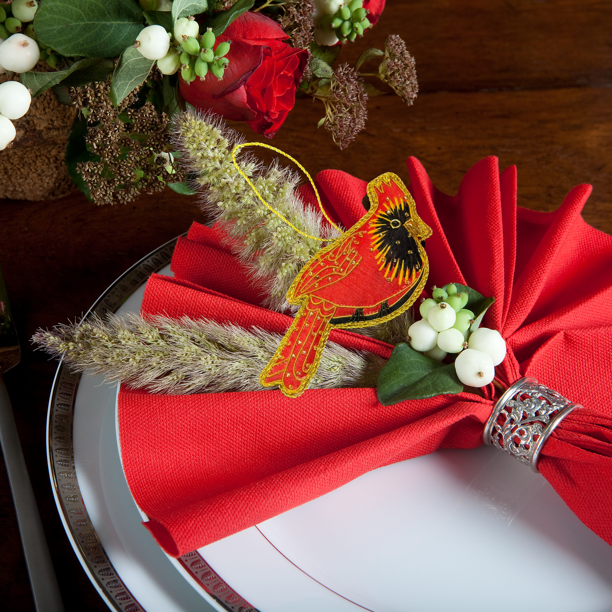 Cardinal sales napkin rings