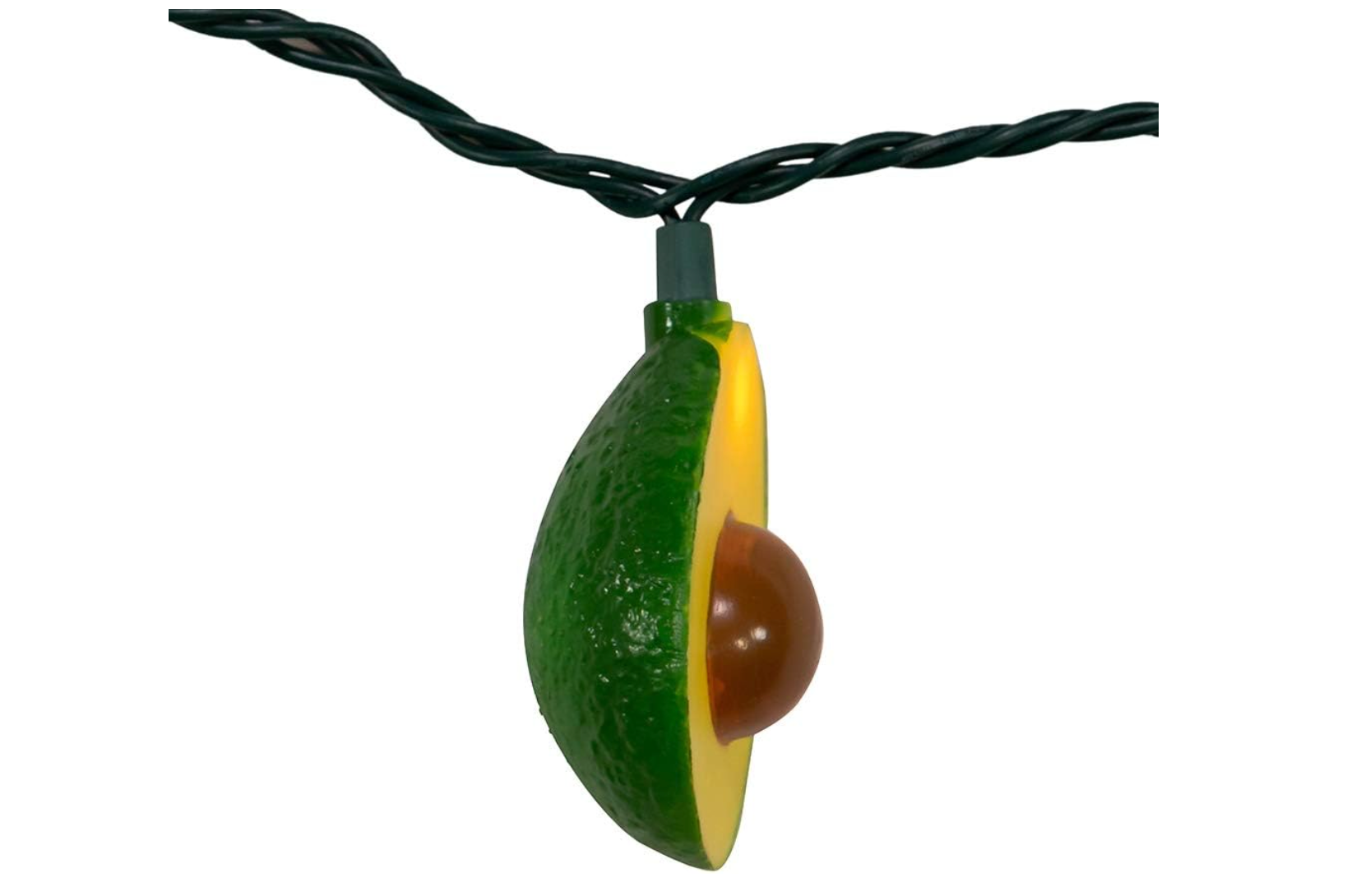 profile view of avocado light bulb from Kurt Adler Avocado Light Set 