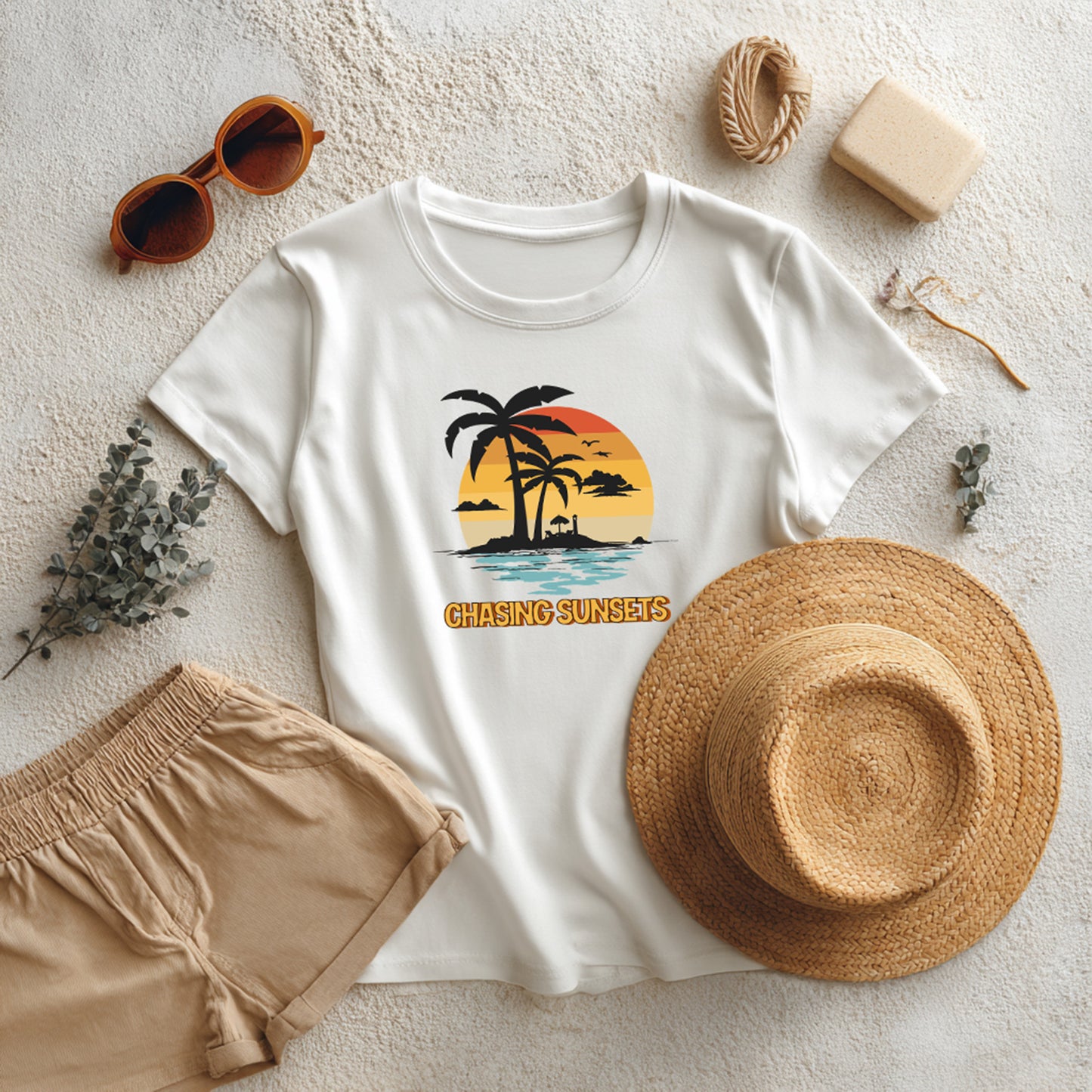 Chasing Sunsets Tropical T-shirt