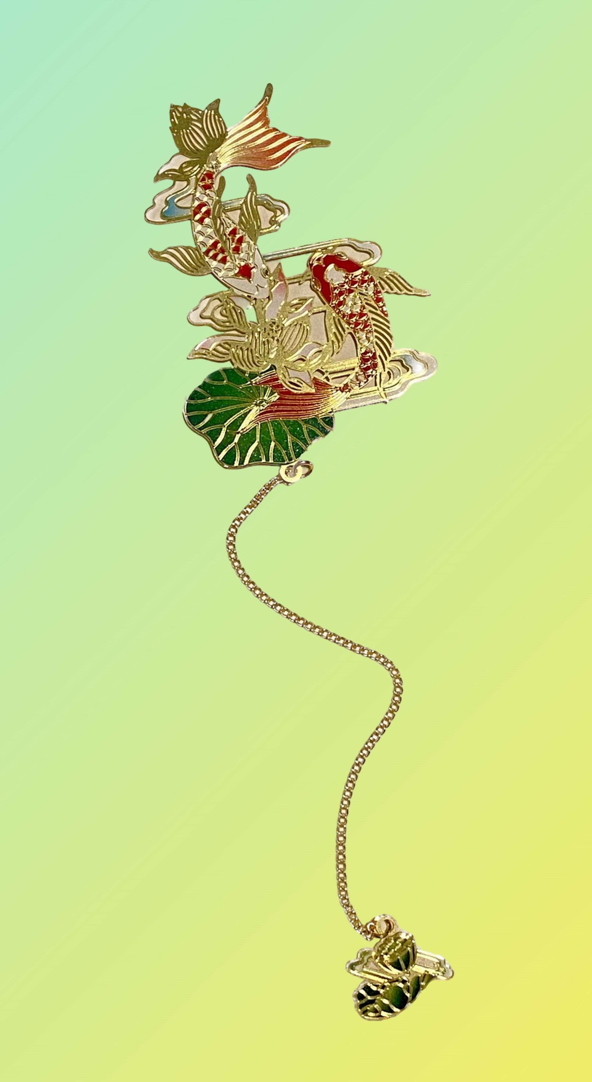 Koi Metal Ornament Bookmark - Tortuna
