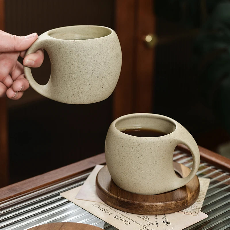 Retro Ceramic Coffee Cup and Saucer Set - Tortuna