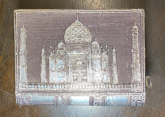 Taj Mahal Embossed Metal Jewelry Box - Tortuna
