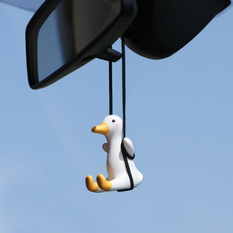 Swing Duck Rearview Mirror Car Ornament - Tortuna