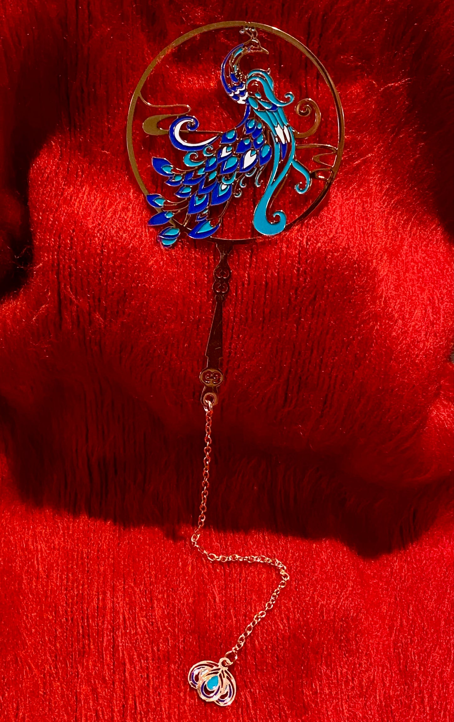 Peacock Metal Bookmark - Tortuna
